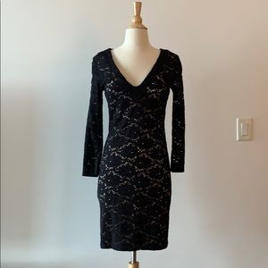 Black Lace Bodycon Dress